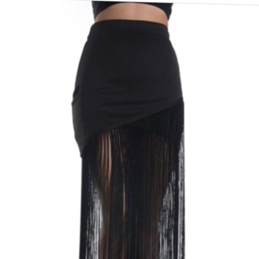 Maxi Fringe Skirt